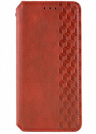 Кожаный чехол-книжка getman cubic (pu) для apple iphone 7 / 8 / se (2020) (4.7") красный
