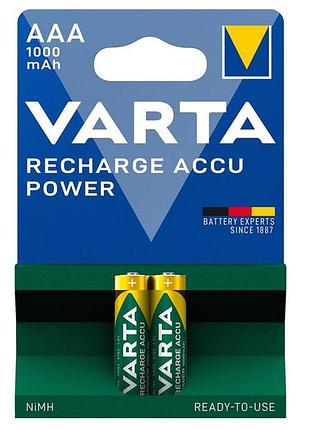 Акумулятор varta ni-mh power aaa 1000 маг, 2 шт.