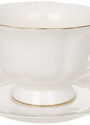 Чайный сервиз "white elegance" 230мл фарфоровой на 6 персон