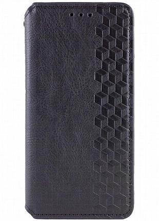 Кожаный чехол-книжка getman cubic (pu) для xiaomi redmi note 15 pro+ 5g черный