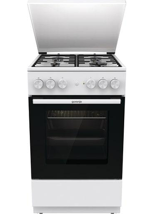 Плита gorenje комбинированная, 68л, 50x60см, эмалированные реш, с крышкой, белый