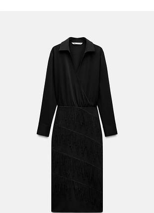 Сукня міді жіноча zara чорна