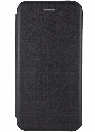 Кожаный чехол-книжка classy для motorola moto g75 5g черный