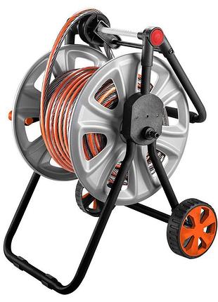 Котушка для шланга neo tools на колесах 60м 1/2" 20м 3/4"