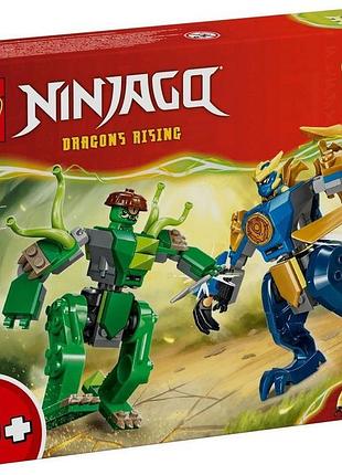 Конструктор lego ninjago битва робота дракона джея