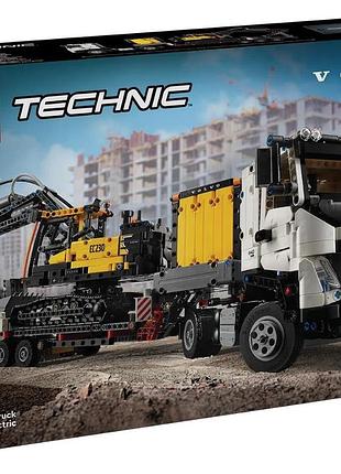 Конструктор lego technic грузовик volvo fmx и электрический экскаватор ec230