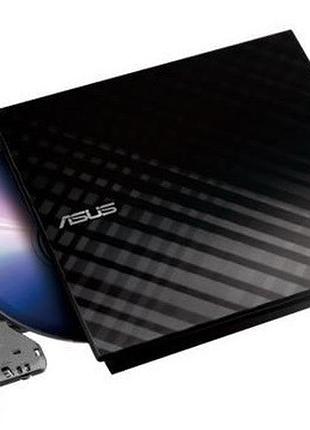 Привод оптический портативный asus sdrw-08d2s-u lite dvd+-r/rw burner usb2.0 черный retail box slim