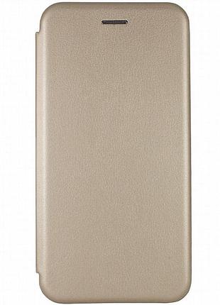 Кожаный чехол-книжка classy для xiaomi redmi a3 золотой