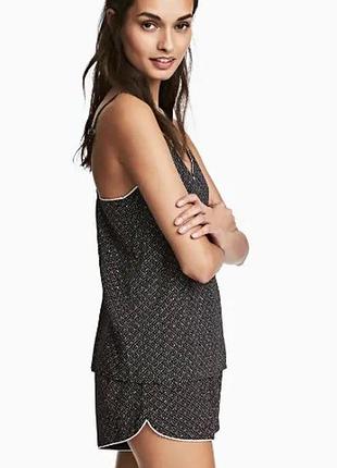 Піжама майка шорти віскоза h&m жіноча хс-с