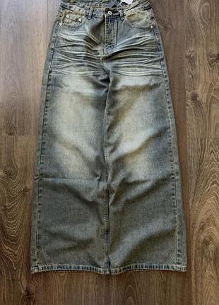 Широкі джинси jaded london type штани джинсові baggy зелені y2k sk8