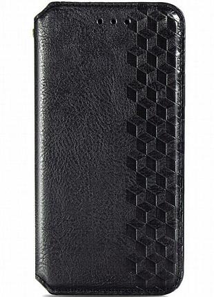 Кожаный чехол-книжка getman cubic (pu) для samsung galaxy a23 4g черный
