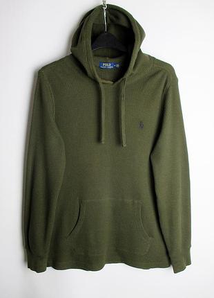 Худи polo ralph lauren - green waffle-knit hoodie