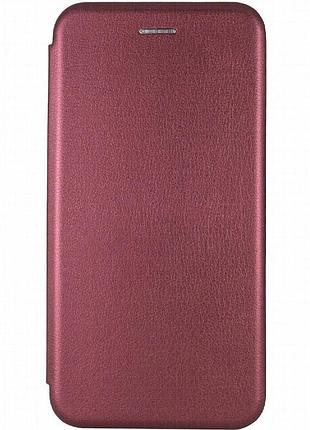 Кожаный чехол-книжка classy для xiaomi poco x3 nfc / poco x3 pro бордовый