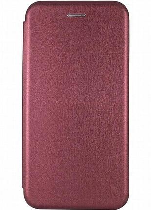 Кожаный чехол-книжка classy для apple iphone 7 / 8 / se (2020) (4.7") бордовый