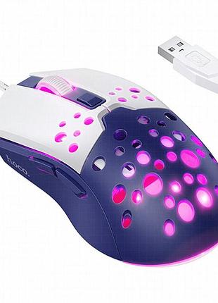 Мышь проводная hoco gm51 sky luminous white / blue
