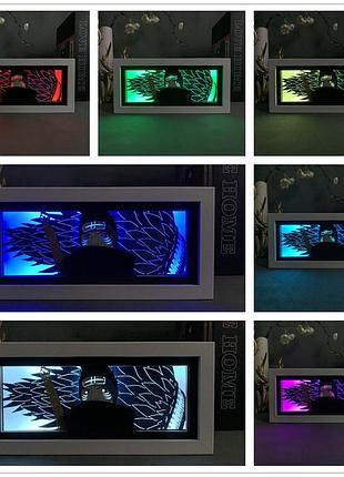 Многослойный ночник лампа аниме naruto светильник кисамэ наруто боруто rgb (zdd-257)