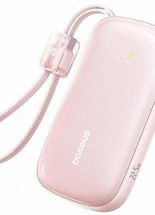 Портативное зу power bank baseus enerfill fc21 qpow 3 ultra 22.5w with cable 20000 mah (ppfls) nebula pink