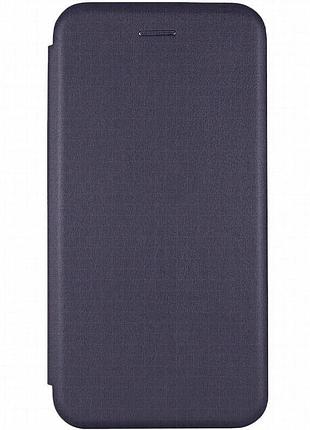 Кожаный чехол-книжка classy для apple iphone 11 (6.1") темно-синий