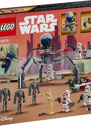 Конструктор lego star wars клоны-пехотницы и боевой дроид. боевой набор