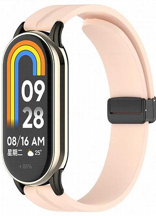 Ремешок line magnetic для xiaomi mi band 9/8/10 розовый / pink