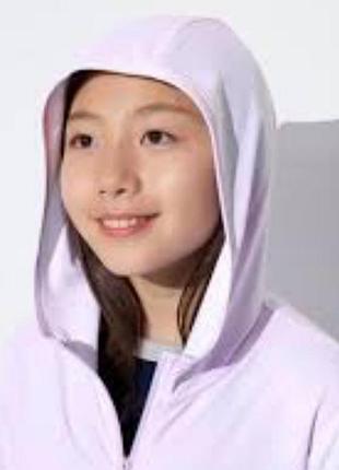 Детское худи kids airism uv protection full-zip hoodie от известного бренда uniqlo. 7-9 лет, 116-120 см.