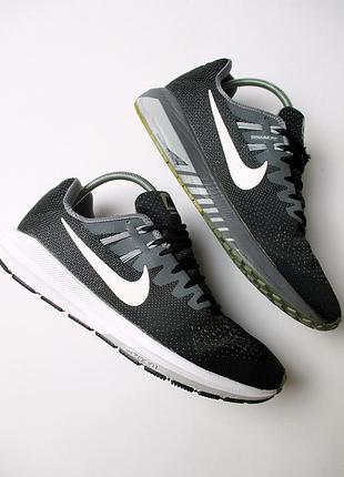 Кроссовки nike air - zoom structure 20 «black/white/cool grey»