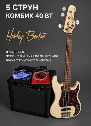 Басс гитара 5 струнная harley benton pj-75