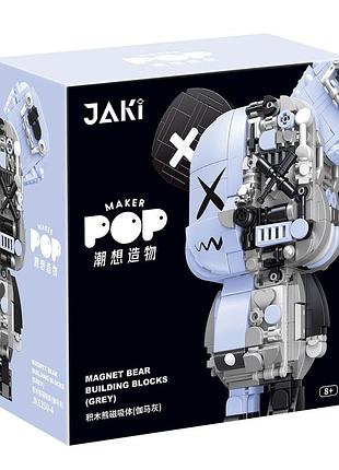 Конструктор jaki кіберпанк ведмедики - магнітний вайб (сірий)