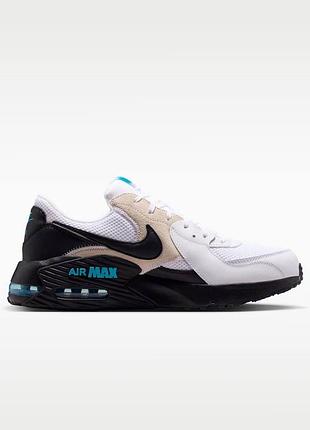 Кросівки унісекс nike air max білі з чорним