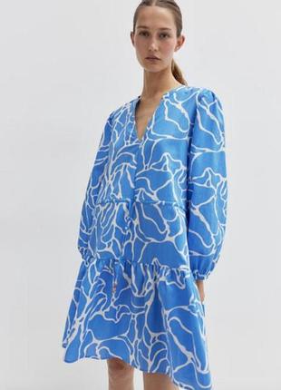 Женское хлопковое свободное платье h&amp;m