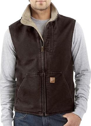 Carhartt жилетка винтажная мужская шерпа patagonia оригинал.