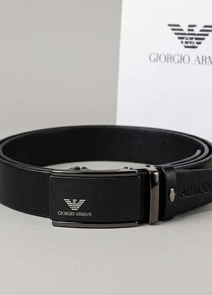 Чоловічий брендовий ремінь із пряжкою автомат armani (308)