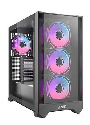 Корпус 2e gaming dominator pro g2302b, без бж 2xusb3.0, 1xusbtype-c, 4x120мм argb, vga 380мм, lcs ready, контролер з пультом, tg