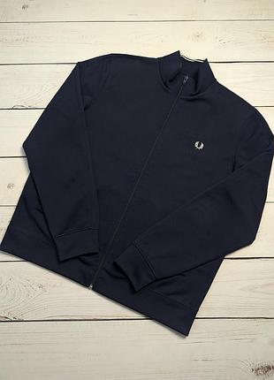 Мужская темно синяя толстовка fred perry оригинал зип кофта фред перри