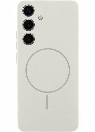Чехол silicone cover lakshmi full camera (aa) with magnetic fit для samsung galaxy s25+ белый / white