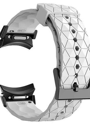Ремешок primolux dimond силиконовый для часов samsung galaxy watch 7 / watch 6 / watch fe - white
