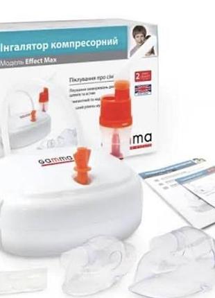 Інгалятор компресорний gamma effect max білий