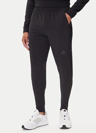 Мужские черные легкие спортивные гибридные брюки adidas hybrid jogger тренировочные джоггеры адидас