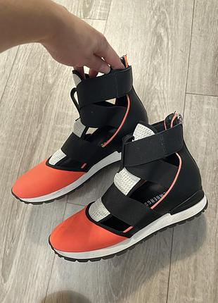 Снікерси жіночі dirk bikkembergs чорні, помаранчеві