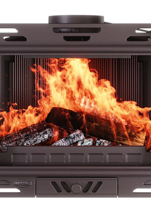 Камин kawmet w9 eco каминная топка чугунная 9.8квт вес 89кг. ш680г405в490мм