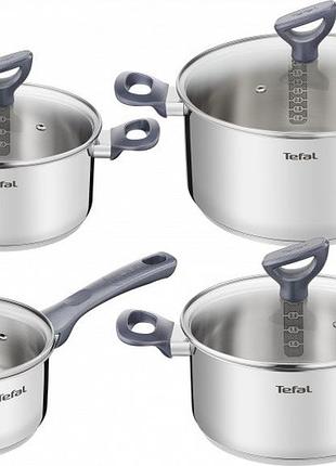 Набір посуду tefal daily cook, 8 предметів, нерж. сталь