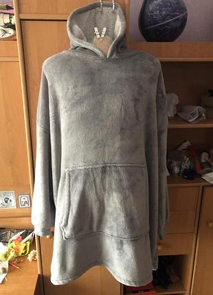 Меховушка, плюшева туника, кофта, худи, 2-4xl. primark. слип, пижама