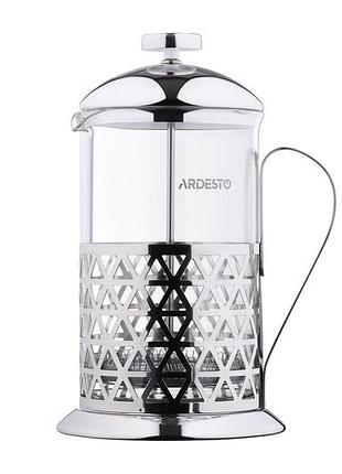 Френч-прес ardesto gemini fasano, 800 мл, нержавіюча сталь, скло