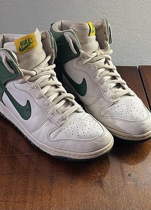 Кросівки чоловічі nike dunk high premium біло-зелені 42