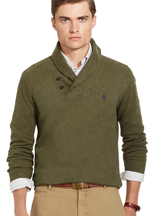 Свитер polo ralph lauren - shawl collar sweater - olive