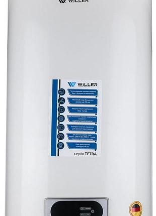 Електричний бойлер сухий тен willer ev80dri tetra вертикальний 80 л / накопичувальний водонагрівач віллер
