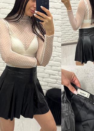 Юбка екошкіра pull&bear