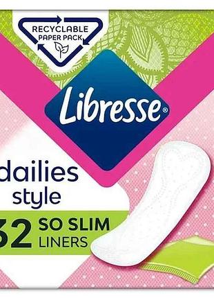 Прокладки ежедневные 32шт dailies style normal ультратонкие тм libresse