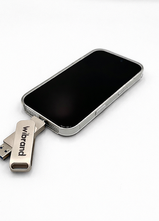 Портативний ssd wibrand wolf usb. gen. type-c/type-a read/write silver ( ) 6