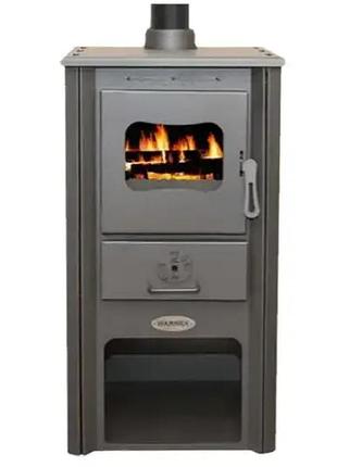 Сталева піч камін на дровах termosistem venecija 6 квт 60кг (вихід верх)